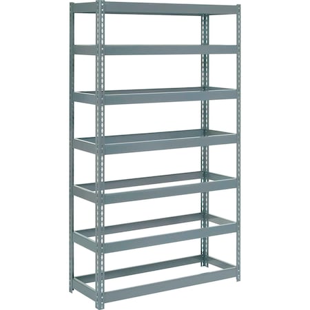 Global Industrial Extra Heavy Duty Shelving 48W x 18D x 84H With 7 Shelves, No Deck, Gray B2297232
